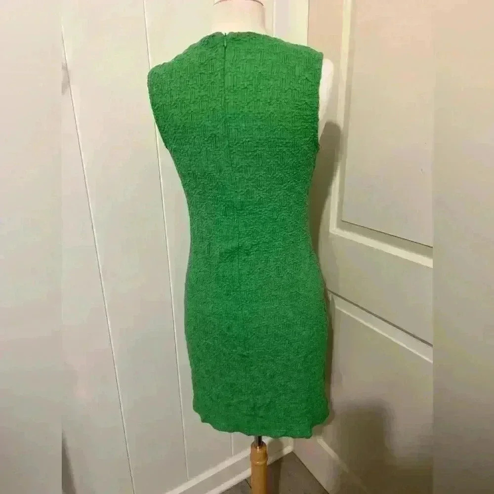 Anthropologie $128 Porridge Clothing Green Textured Knit Mini Dress St Patrick’s - Picture 3 of 6